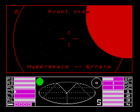 Elite in-game screen - sun going supernova