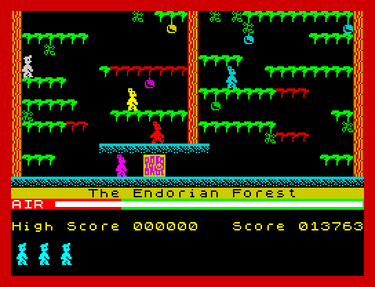 Manic Miner screen 10 - The Endorian Forest