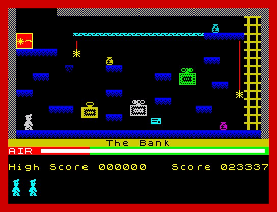 Manic Miner screen 15 - The Bank